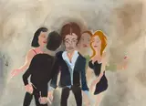 Sophie von Hellerman, "Mick Jagger", 2002, Acryl auf Leinwand