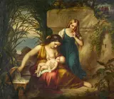 Carl Joseph Begas, Aussetzung des Moses, Um 1832, Öl auf Leinwand