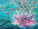 Ansgar Skiba, Seerose, 2016, Öl auf Leinwand