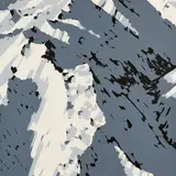 Gerhard Richter, Schweizer Alpen I (A2), 1969, Farbserigrafie auf weißem Halbkarton