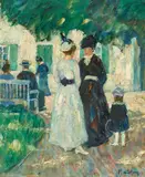 Max Stern, "Begegnung", 1917 oder früher, Öl auf Leinwand