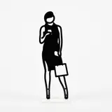 Julian Opie, Telephone, 2018, Acrylglasfigur, aufgesteckt auf Acrylglassockel. In originaler Box mit dem originalen Etikett