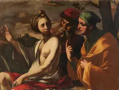 Susanna im Bade by Römischer Meister Römische Schule, Öl auf Leinwand, sold Jan 2025