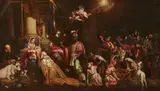 Venezianische Schule, Anbetung der Könige, Öl auf Leinwand