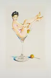 Mel Ramos, Martini Miss #2, 2004, Farblithografie auf Büttenkarton