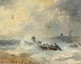 Andreas Achenbach, Ruderboot im Sturm