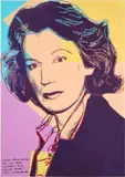 Mildred Scheel by Andy Warhol, 1980, Farbserigrafie mit Diamantenstaub auf Velin, sold Sep 2024