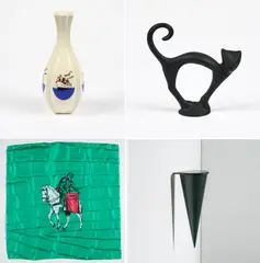 Konvolut von 4 Objekten by Katharina Fritsch, a) Vase mit Schiff, sold Nov 2024