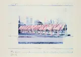 Christo, The Gates. Project for Central Park, New York City 1979-2005, Farboffset auf Offsetpapier