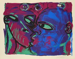 Rainer Fetting, Ohne Titel, 1990, Farbserigrafie auf Velin