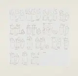 Rosemarie Trockel, Ohne Titel (Wollquatsch), 1994, Farbradierung auf BFK RIVES (Wasserzeichen)