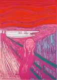 The Scream (after Munch) by Andy Warhol, 2018, Farbserigrafie auf Karton, sold Nov 2024