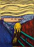 The Scream (after Munch) by Andy Warhol, 2015, Farbserigrafie auf Karton, sold Sep 2024