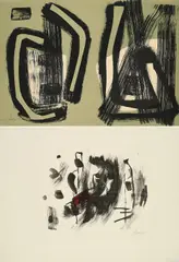 Fritz Winter, Konvolut von 2 Lithografien, a) Im Wind