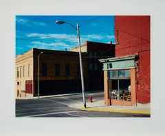 Wim Wenders, Streetcorner in Butte, Montana, 2003, C-Print unter Acrylglas. Auf Aluminium kaschiert