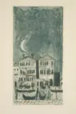 Max Peiffer Watenphul, Mond über Venedig, 1968, Farblithografie auf Bütten