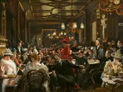 Hermann Clementz, "Nachts um die zwölfte Stunde", 1892, Öl auf Holz