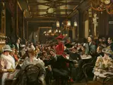 Hermann Clementz, "Nachts um die zwölfte Stunde", 1892, Öl auf Holz