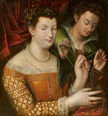 Lavinia Fontana, Die Schmuck-Wahl, Wohl 1. H. 17. Jh, Öl auf Leinwand