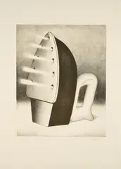 Konrad Klapheck, Die Schwiegermutter, 1967/68, Farblithografie auf Bütten