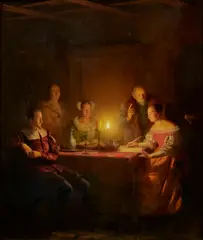 Petrus van Schendel, Die Schreiberin, Um 1839, Öl auf Holz