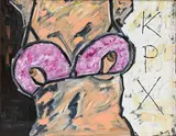Werner Büttner, "KPX", 1982, Öl auf Leinwand