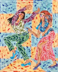 SEO, "Mambo", 2004, Acryl und Papiercollage auf Leinwand