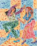 SEO, "Mambo", 2004, Acryl und Papiercollage auf Leinwand