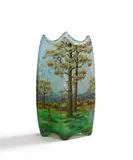 Cristallerie Daum, Kleine Vase mit Kiefern