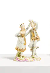 Kleine Gruppe der "Tänzer" by Ludwigsburg, 1762-1793, Porzellan, farbig staffiert, sold Nov 2024