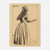 Everyone Was Bloody But Her by Raymond Pettibon, 1984, ink on paper, sold Jun 2023