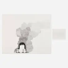 Charles Gaines, Explosion #8 (diptych), 2006, graphite on paper