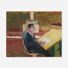 Paul Wonner, Study for a Portrait of André Previn, 1964, oil on cardboard