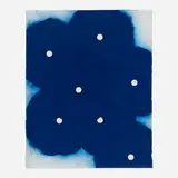Donald Sultan, Seven Blue Flowers, 1999, conté crayon on paper