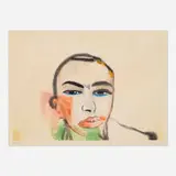 Francesco Clemente, Untitled, 1984, woodcut in colors on Japan