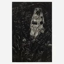 Steve Galloway, Amphibious Advance, 1984, charcoal and pastel on paper