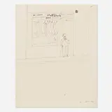 David Hockney, Beirut Dry Cleaning Shop, 1966, ink on paper