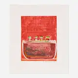 Katherine Bradford, Round Boat, 2013, monotype in colors