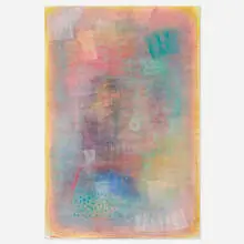 Untitled (from the Intimate Lighting series) by Robert Natkin, c. 1975, oil on canvas, sold Jun 2023