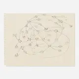 Mark Lombardi, COSCO Study, 1999, graphite on paper