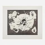 Sam Francis, Island Plate (SFE-1H), 1973, etching and aquatint on Fabriano Rosaspina vellum