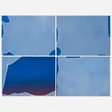 Joe Goode, Four Part Torn Cloud, 1972, four lithographs in colors on Arches