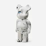 Daniel Arsham X Hajime Sorayama, BE@RBRICK 1000% (Silver), 2019, painted cast vinyl
