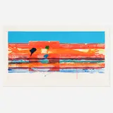Window Washer Glass House by James Rosenquist, 1978, intaglio print in colors with relief, embossing, hand-coloring and paint applied wtih a tire on Pescia Italia, sold Apr 2023
