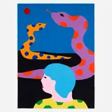 James Ulmer, Untitled, 2021, screenprint in colors and flashe on paper