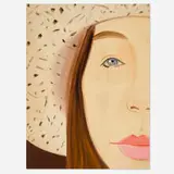 Alex Katz, Straw Hat 2, 2022, archival pigment ink in colors on Innova Etching Cotton Rag 315 gsm