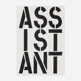 Christopher Wool, Assistant (page from Black Book), 1989, screenprint in ink