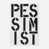 Christopher Wool, Pessimist (page from Black Book), 1989, screenprint in ink