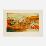 Untitled by Zao Wou-ki, 1973, lithograph in colors, sold Apr 2023
