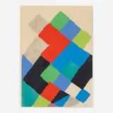 Untitled (from Les illuminations de Rimbaud) by Sonia Delaunay, 1973, pochoir in colors and graphite on Arches, sold Apr 2023